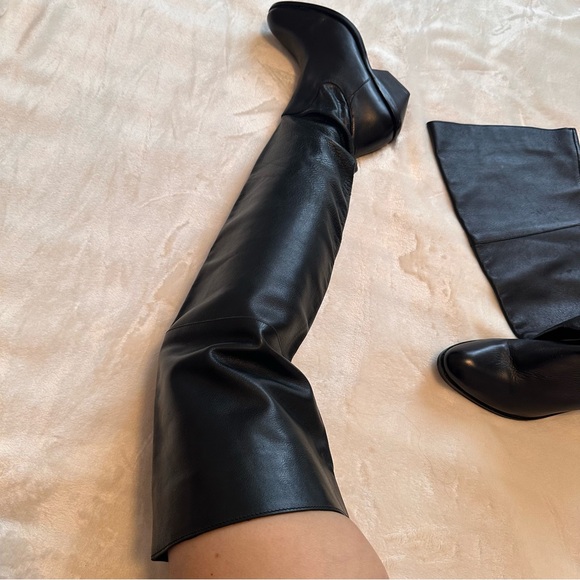 . Shoes - Genuine leather Over the knee western style boots